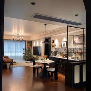 High-End Black Dining <b>Sideboard</b> - <b>Glass</b>-Front Cabinet & LED Lighting, Marble Backsplash + Bar Hub for Modern Luxury Homes - Product Image 6