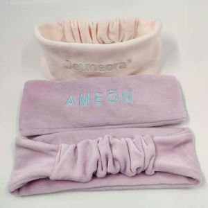 Diadema de Lujo de Algodón y Terciopelo para Spa, para Mujer, para Lavar la Cara, Cuidado Facial, Diadema con Logotipo Personalizado, Novedades, Venta al por Mayor - Product Image 3