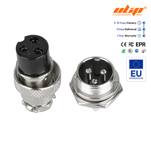 GX16 3-Pin Male & Female Aviation Connector Set <b>Plug</b> Socket Terminal <b>Charging</b> Connector for Electric Scooter - Product Image 1