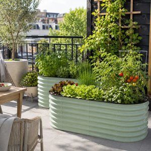Jardinera Elevada de Acero Galvanizado <span class=keywords><strong>para</strong></span> Espacios Pequeños, <span class=keywords><strong>para</strong></span> Patio, Jardín, Verduras, Hierbas, Flores, Jardinería en Casa - Product Image 1