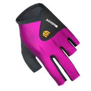 Gants <span class=keywords><strong>de</strong></span> <span class=keywords><strong>billard</strong></span> à 3 doigts ouverts, séchage rapide, antidérapants, respirants, pour snooker, avec logo personnalisé OEM, en polyester, pour la vente en gros - Product Image 2