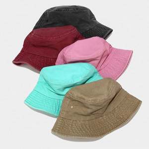 Chapeau Bob Rétro en Coton Délavé Couleur Unie Respirant pour Hommes et Femmes, Idéal pour la Pêche et les Activités de Plein Air - Grande Vente - Product Image 4