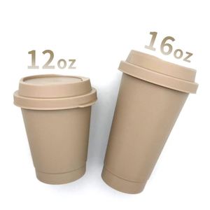 Vaso Reutilizable de Fibra de Té Sostenible de Taiwán de 16 oz |   Totalmente biodegradable y compostable - Product Image 1