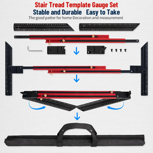Plantilla de regla de escalera de aleación de aluminio ajustable para peldaños de escalera herramienta de medición para <span class=keywords><strong>escaleras</strong></span> de carpintería - Product Image 6