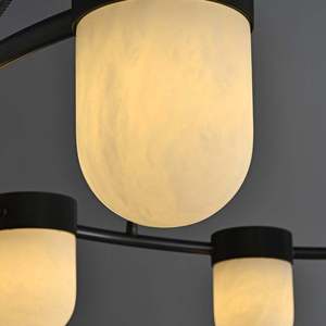 Lámpara colgante minimalista moderna de 6 cabezas, lámpara de techo redonda LED para sala de estar, comedor, dormitorio, iluminación del hogar - Product Image 3