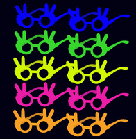 Nouvelles Lunettes en Papier Fluorescent Néon Style Cœur pour Soirées Dansantes et Anniversaires – Accessoire de Fête Nocturne (10 pièces/sac)