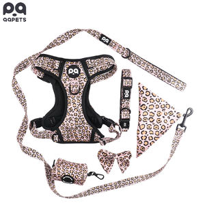 Harnais, collier et laisse pour chien en maille respirante réfléchissante, lot de 3, vêtements pour animaux de compagnie haut de gamme, gilet de promenade réglable anti-traction - Product Image 4