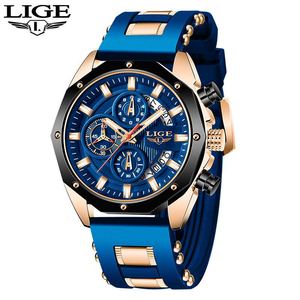 Reloj de Pulsera Lige 8908 para Hombre, Diseño de Cuarzo, Esfera Grande, Cronógrafo, Resistente al Agua, Estilo Casual y de Negocios, Original - Product Image 5