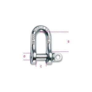 BETA - 080269012 ROBUR-Grilletes de elevación, acero al carbono forjado en caliente, UNI 1947 tipo A, galvanizado (en blíster) - Product Image 1