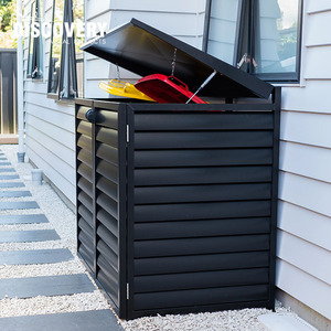 Pattumiera impermeabile in alluminio per coprire i cestini dei rifiuti per esterni con protezione dei mobili resistenti agli agenti atmosferici - Product Image 1