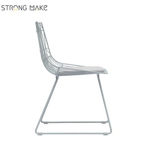 Moderno, estilo nórdico, Sillas sala de café de ocio <span class=keywords><strong>silla</strong></span> cojín blanco de alambre de Metal <span class=keywords><strong>silla</strong></span> - Product Image 6