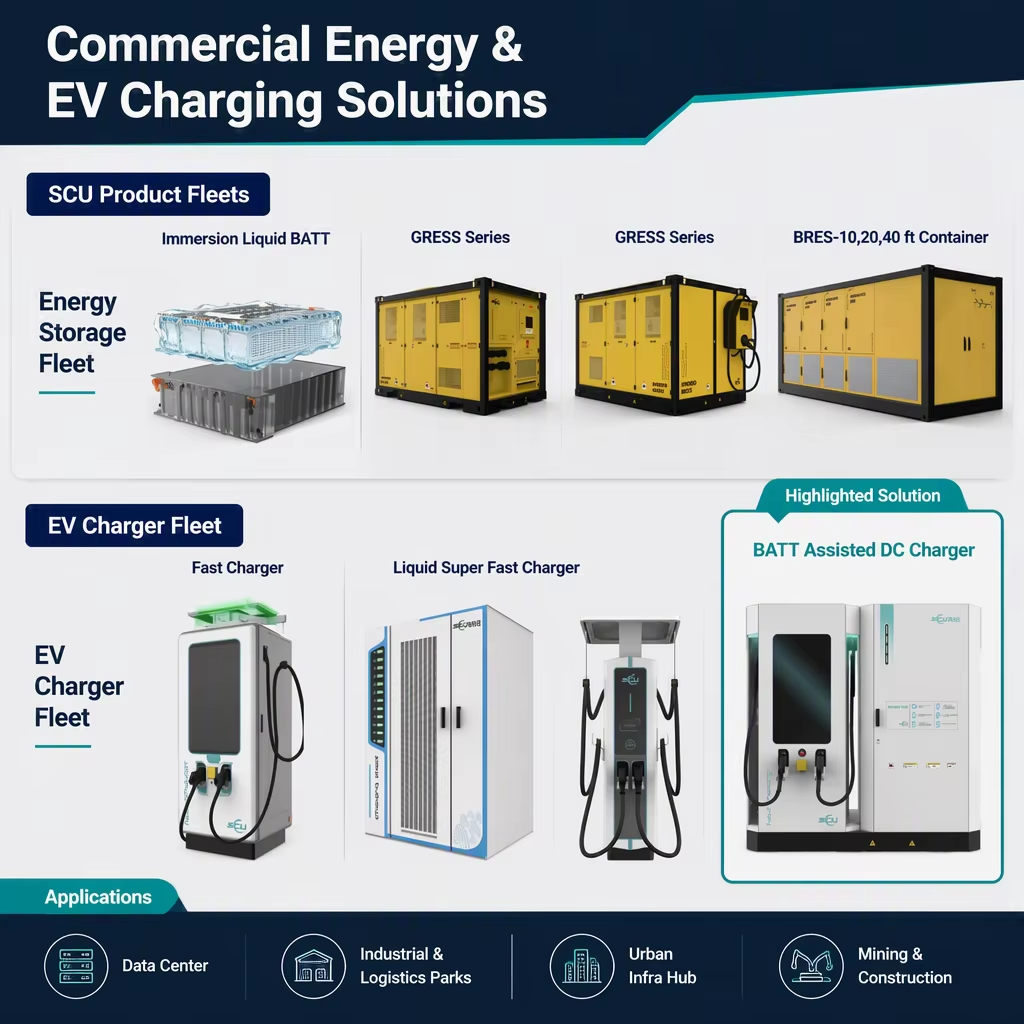 SCU 120KW 240KW High Power Electric Car Charger with Battery Storage 260kwh New DC EV Charger Electric Vehicle Charging Station · image 3