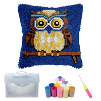 Motif personnalisé DIY Hibou Loquet Crochet Oreiller Kit À La Main Décor À La Maison Fil Décoration Artisanat Cadeau Textile Tissu Artisanat
