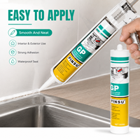 Adhésifs Industriels – Mastic Silicone Acide Polyvalent pour Portes et Fenêtres, Colle Transparente à Séchage Rapide, Scellant Imperméabilisant pour Toitures