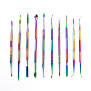 10 pezzi Multi titanio colore dentale laboratorio ceretta Kit strumenti intagliatori modellazione cera spatola di miscelazione coltello - Product Image 2