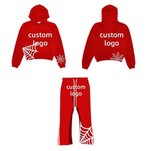 Pantalones Deportivos de Felpa Francesa con Estampado de Letras a Cuadros para Hombre, Logotipo Personalizado, Cintura con Cordón, Ropa Urbana, 100% Poliéster - Product Image 2