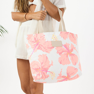 Çevre dostu kadınlar Hawaiian çiçek Aloha stilleri <span class=keywords><strong>Tyvek</strong></span> plaj çantası özel baskı ile hafif su geçirmez <span class=keywords><strong>Tyvek</strong></span> Tote çanta - Product Image 4