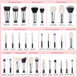 Venta al por mayor logotipo personalizado Morph polvo suave mezcla de pelo natural de lujo 30 piezas mango de madera negra juego de brochas de maquillaje - Product Image 6