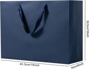 Sac en papier couché pour emballage cadeau avec logo personnalisé, design de luxe, vente en gros, flexographie personnalisée, pour bougies - Product Image 2