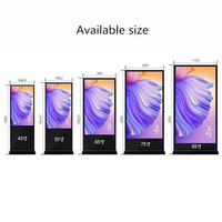 Écran tactile 43" 55" 65" 75" 86" 4K IPS, kiosque numérique sur pied pour intérieur, signalisation numérique et écran LCD