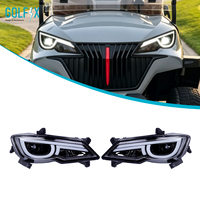 Phares LED avec feux de jour DRL Angel Eye pour voiturette de golf électrique, ensemble de phares avant étanches pour buggy de golf