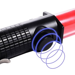 CITICITY Baguette de signalisation magnétique à LED rouge avec marteau de sécurité, bâton lumineux clignotant pour la circulation, multifonction - Product Image 4
