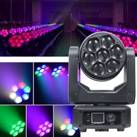 Projecteur LED Bee Eye 7x40W RGBW à tête mobile DMX512, activé par le son, faisceau lumineux pour DJ, club, mariage, équipement d'éclairage de scène