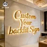 Enseigne lumineuse LED néon en acrylique sans cadre, lettres en relief rétroéclairées, logo personnalisé 3D, étanche, illuminé, publicité extérieure pour devanture de magasin