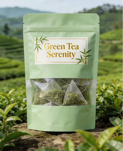 Sachets de thé personnalisés avec logo, emballage en sachets de thé en feuille, emballage en plastique avec fermeture éclair et encoche de déchirure - Product Image 6