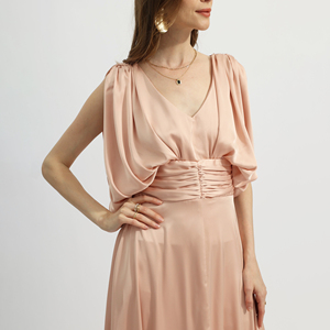 بيع بالجملة جميلة أم فستان العروس ارتفاع الخصر الأرجواني طويل سوينغ فستان وصيفة الشرف - Product Image 6