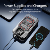 Premium Quality ABS Tire Inflator with Tire Pressure Monitor Portable Air Compressor Auto Stop Jump Starter and Air Pump