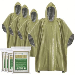 Poncho thermique d'urgence durable, couverture de survie imperméable pour la randonnée en plein air, le camping, trousse de premiers soins, personnalisable - Product Image 2