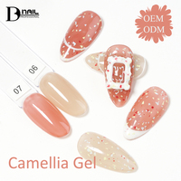 BD Camellia Gel Polish Nude Candy Style Series Vendeurs professionnels d'ongles de marque privée Convient à l'automne Hema/Tpo/Hpma Free