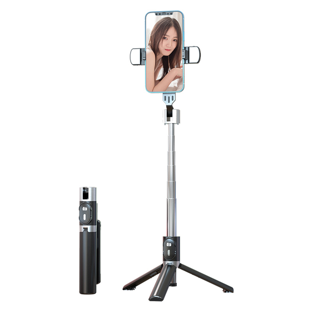 P60 Plus Selfie Stick Invisible Selfie Stick Wireless Mini Portable Tripod With Remote Shutter Shooting Stand for Smartphones