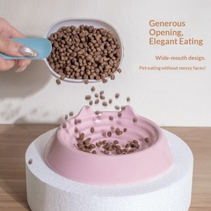 Миска для животных в форме кошачьих ушей с вертикальным узором, для медленного кормления, для консервов и лакомств, оптовая трансграничная продажа - Product Image 3