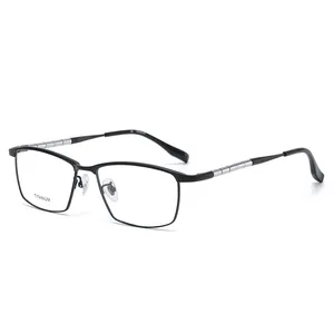 Montatura per occhiali da vista in titanio di lusso per occhiali da vista in titanio di design giapponese per uomo