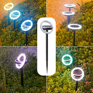 ไฟสนามหญ้า LED พลังงานแสงอาทิตย์ โคมไฟสนามหญ้ากันน้ำ ตกแต่งทางเดินกลางแจ้ง - Product Image 1