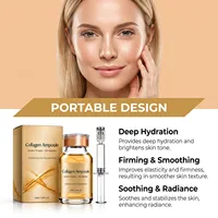 Ampoule de collagène hydratante et nourrissante de haute qualité, fils d'or, peptides de soie
