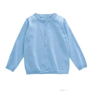 Sweatshirt rajut bayi laki-laki Crewneck warna kustom katun ukuran besar kustom diskon maksimum Sweatshirt rajut musim dingin Pullover anak-anak Sweater pakaian bayi