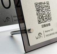 Support de Table Personnalisé en Acrylique pour Code QR, Présentoir de Table pour Mot de Passe WiFi et Carte de Menu