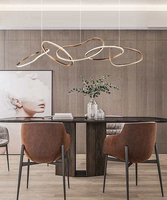 Lustre LED minimaliste en silicone et métal, suspension nordique imbriquée pour restaurant, cuisine, loft, salle à manger