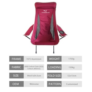 al aire libre de aluminio de Metal 7075 taza de titular portátil plegable playa reposabrazos Silla de Camping con el brazo resto - Product Image 2