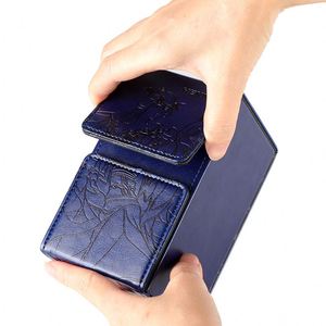 Boîte à cartes en cuir PU de qualité supérieure avec double tiroir de rangement pour les joueurs de jeux de société - Product Image 4