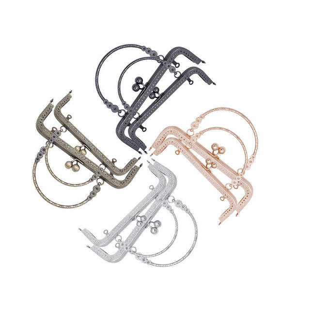 18-20cm 4 Colors Purse Clasp Frame Bag Kiss Clasp Lock,Metal Purse Frame for DIY Craft
