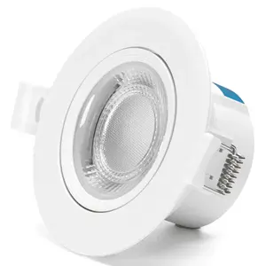 Downlight LED redondo de 7W, ángulo regulable, luz blanca, ideal para iluminación en interiores y entornos comerciales. - Product Image 1