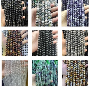 Cuentas Sueltas Facetadas Naturales Genuinas, Energía Curativa, para Hacer Joyería DIY, Pulseras y Collares, Corte Fino, Cambio de Color, Colores Mixtos - Product Image 1