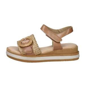 Sandalias Valleverde Donna de Madera de Sándalo Beige con Plataforma y Tacón de 36,4 cm - Product Image 1