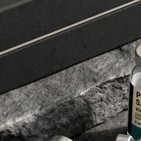 Boîte rigide personnalisée en carton gris avec couvercle noir mat pour flacons de peptides, avec doublure en éponge, impression offset et sérigraphie, soins personnels
