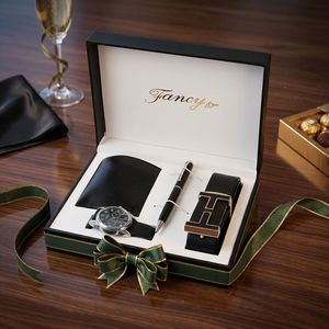 Ensemble cadeau pour homme Fancy & Co, montre, portefeuille, stylo, boucle de ceinture, occasion formelle professionnelle - Product Image 1