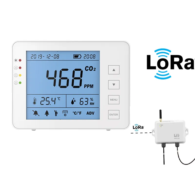 Không khí trong nhà màn hình chất lượng, ndir cảm biến Carbon Dioxide Detector, nhiệt độ độ ẩm không khí, cuộc sống thông minh Lora CO2 Meter